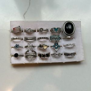 Vintage silver ring lot